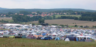 Blick über das Festivalgelände